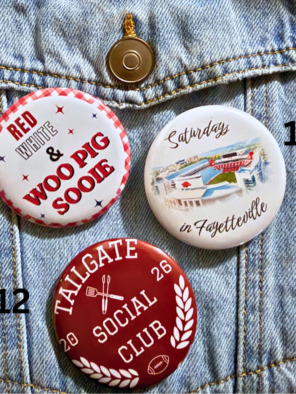 Arkansas Razorback Game Day Pin Set